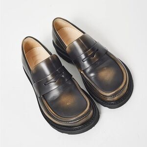 Loewe Leather Loafer Mules